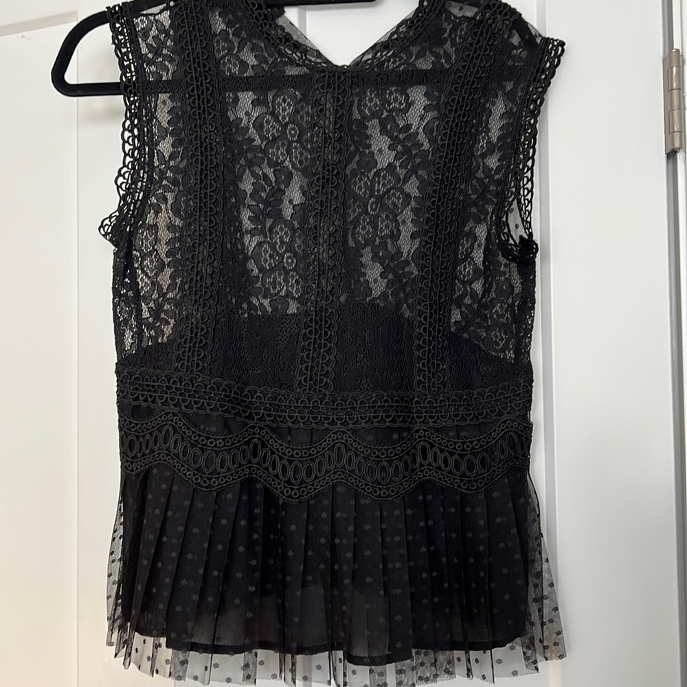 Sheer Black Lace Zara blouse
